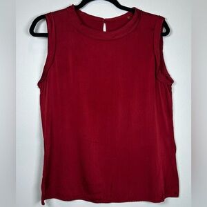 Madewell Rich Red Sleeveless Blouse. Size Large.